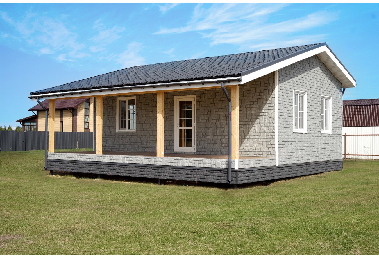 Фасадная панель Grand Line Колотый камень Классика графит — фото 7
