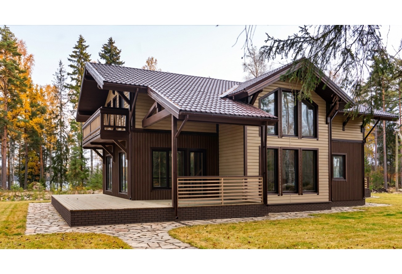 Сайдинг Архитектурный планкен Grand Line Акрил темный дуб (3,0м) — фото 7