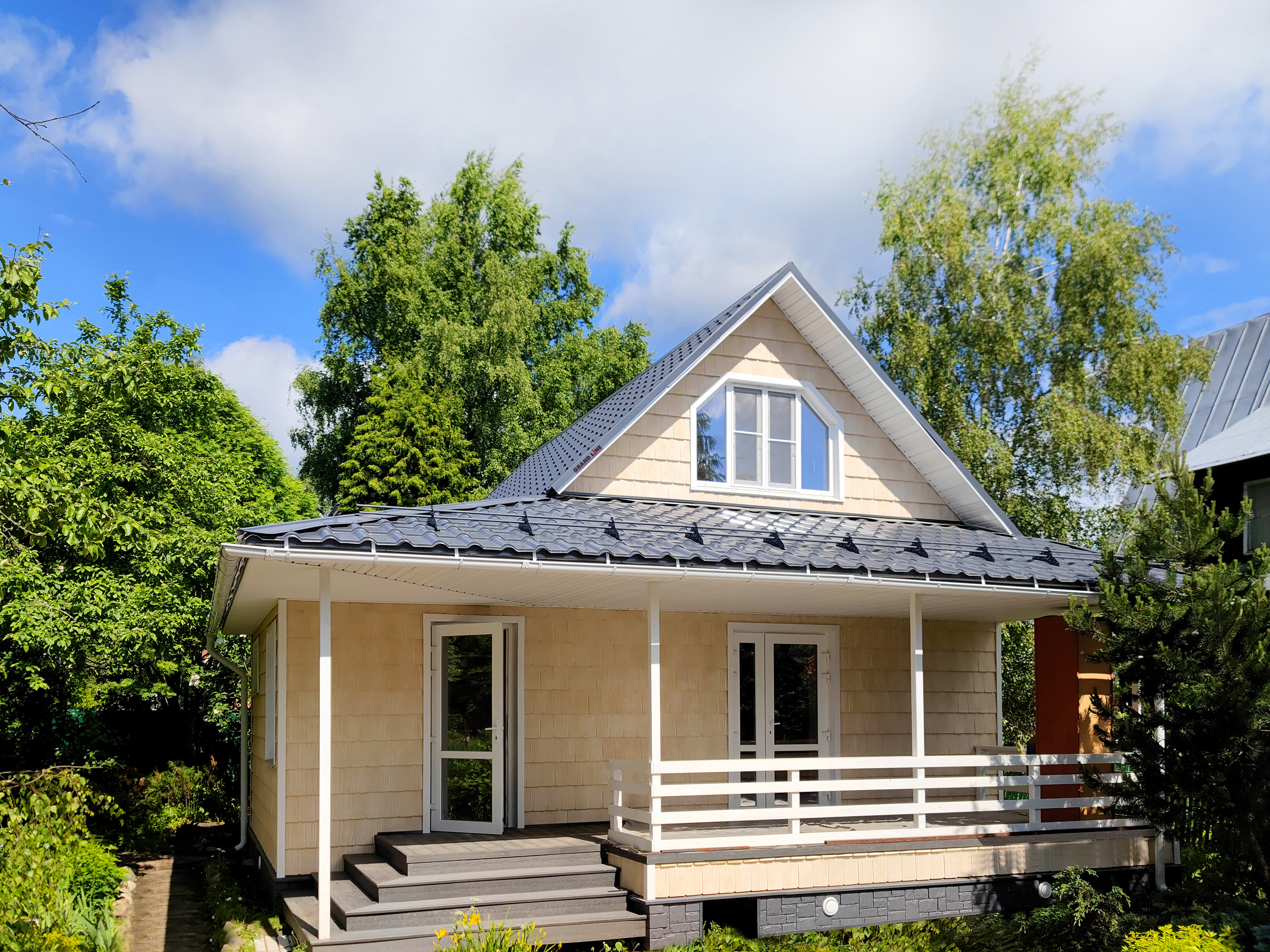 Фасадная панель Grand Line Крупный камень Классика графит — фото 15