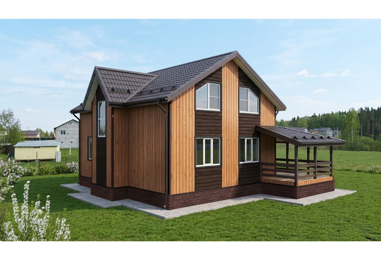 Фасадная панель Grand Line Скала Классика шоколадный — фото 9