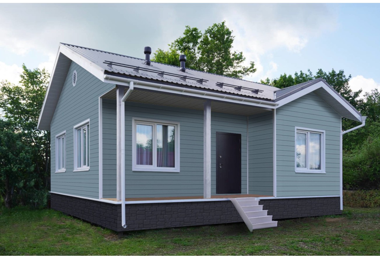 Фасадная панель Grand Line Крупный камень Классика графит — фото 12