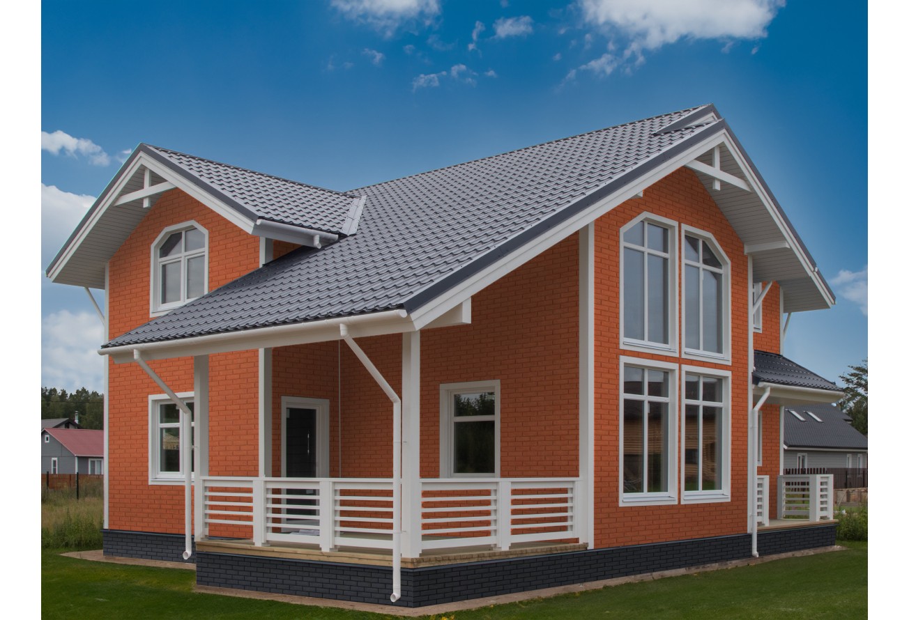 Фасадная панель Grand Line Состаренный кирпич Классика терракотовый — фото 4