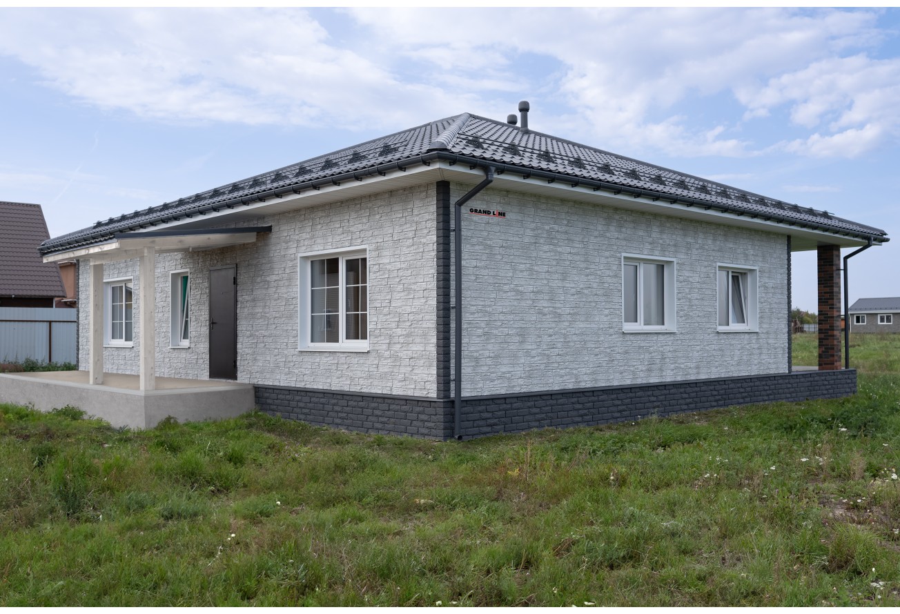 Фасадная панель Grand Line Колотый камень Классика графит — фото 13