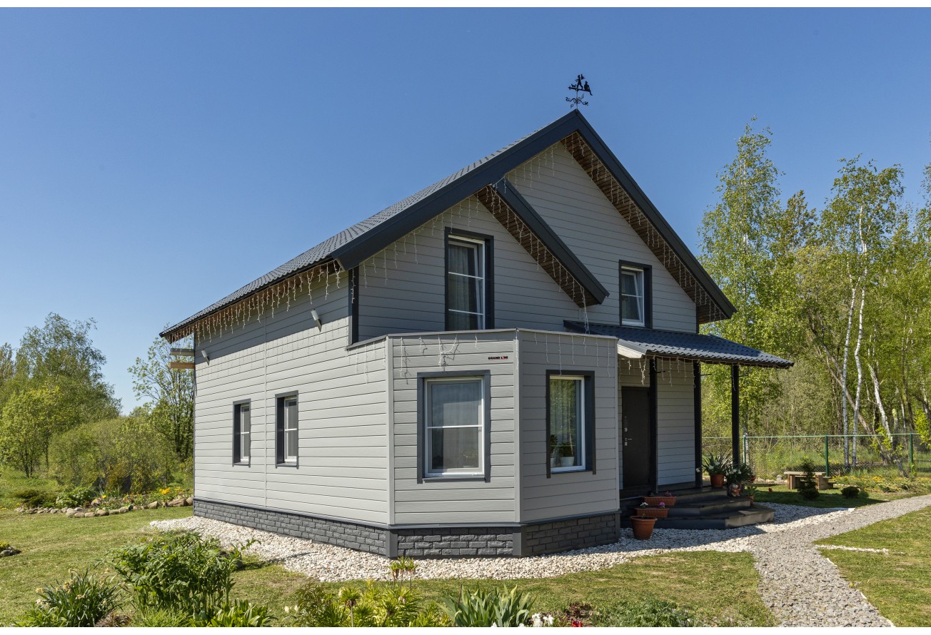 Фасадная панель Grand Line Колотый камень Классика графит — фото 9