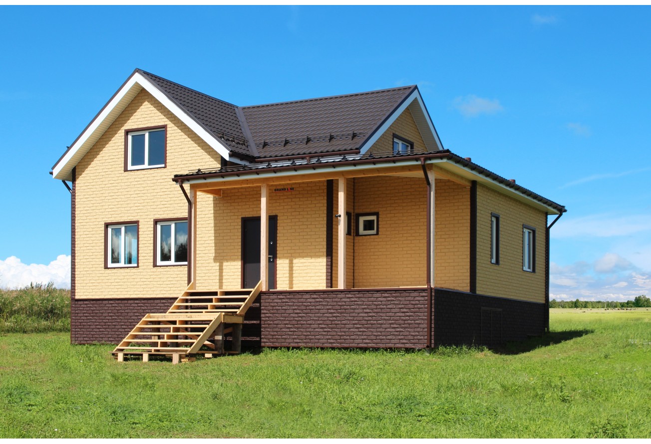 Фасадная панель Grand Line Колотый камень Классика шоколадный — фото 4