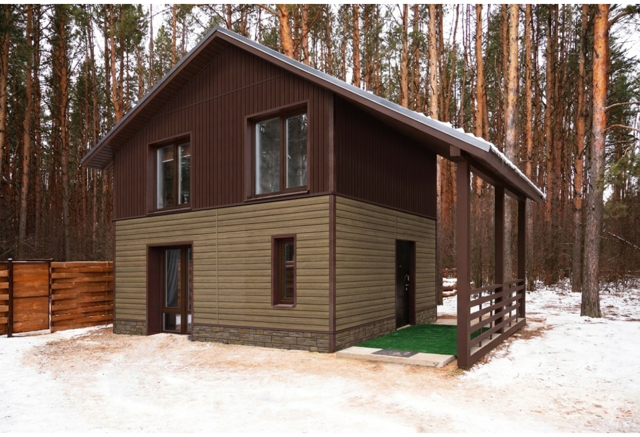 Сайдинг Архитектурный планкен Grand Line Акрил темный дуб (3,0м) — фото 6