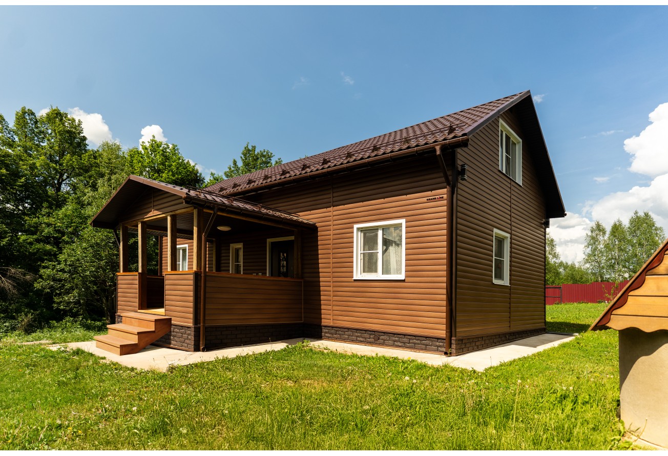 Сайдинг Блок-хаус Grand Line Tundra рябина (3,0м) — фото 5